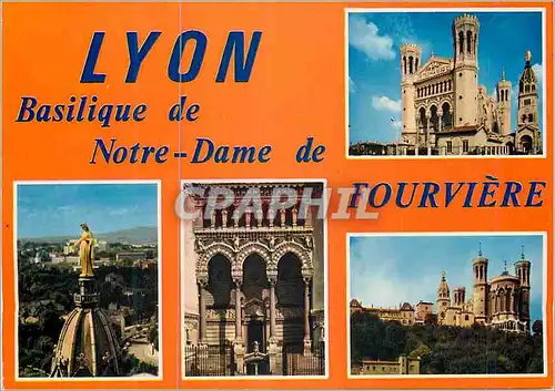 Moderne Karte Lyon Basilique Notre Dame de Fourviere Ancienne Chapelle a Droite Abside de la Basilique