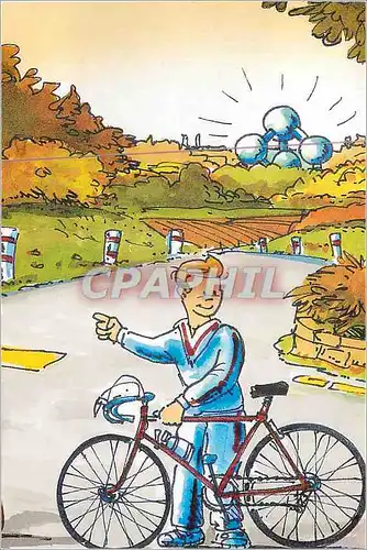 Moderne Karte Collection Sports Loisirs Voyages Velo Cycle Atomium Belgique
