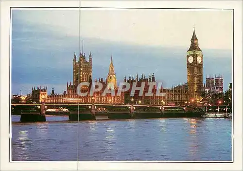 Cartes postales moderne Londres le pont de Westminster le Parlement et Big Ben