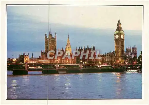 Moderne Karte Londres le pont de Westminster le Parlement et Big Ben