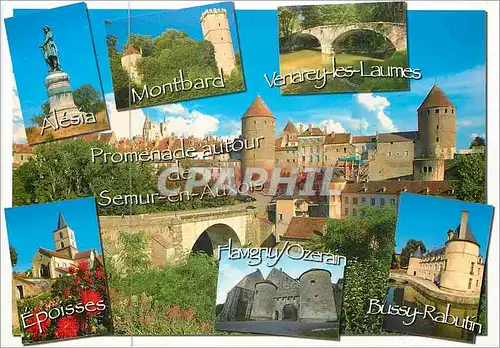 Cartes postales moderne Promenade autour de Semur en Auxois (Cote d'Or) Alesia Montbard Venarey les Launes Flavigny Ozer