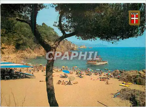 Moderne Karte Blanes (Costa Brava) Plage Bateau