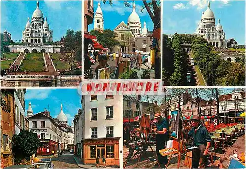 Cartes postales moderne Paris et ses Merveilles Les Jardins de la Basilique L'Eglise Saint Pierre La Basilique et son Fu