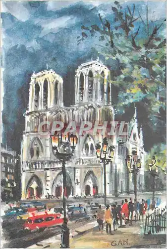 Moderne Karte Paris Notre Dame de Paris