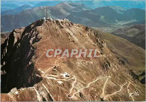 Cartes postales moderne Gigorre L'Observatoire du Pic du Midi Altitude 2877 metres les Lacets de la Route l'Observatoire