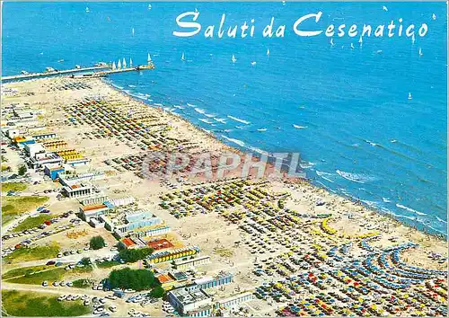 Moderne Karte Cesenatico Promenade le Long la mer et la Plage