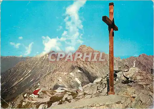 Cartes postales moderne Innsbrucker Nordkettenbahn Blick vom Hafelekargipfel (2330 m) auf die Bergstation