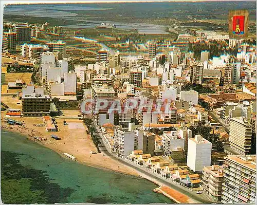 Moderne Karte Sata Pola (Alicante) Vue aerienne et Plage