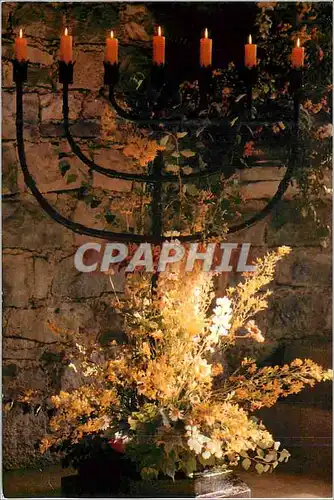 Cartes postales moderne Tu feras un Chandelier avec six Branches sortant sur ses Cotes avec des Lampes au Nombre de Sept