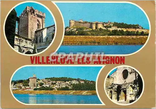 Moderne Karte Villeneuve les Avignon (Gard) Provence Le Cloitre de l'Eglise Notre Dame Le Fort St Andre