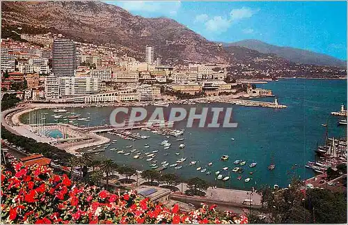 Cartes postales moderne Principaute de Monaco La Cote d'Azur Vue sur le Port et Monte Carlo Bateaux