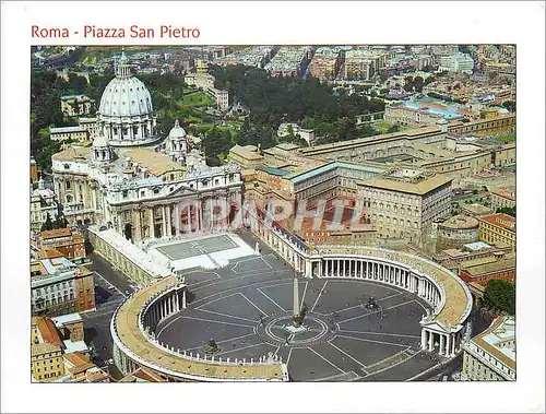 Moderne Karte Roma Piazza San Pietro Veduta aerea