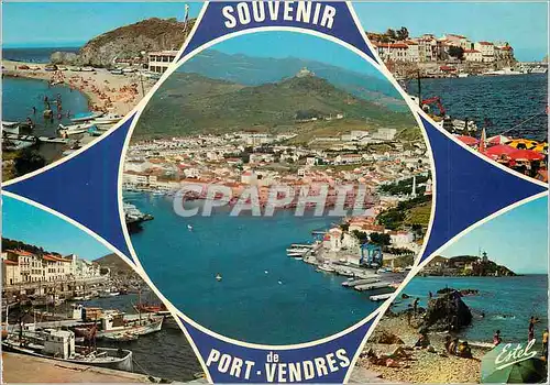 Cartes postales moderne Port Vendres (Pyrenees Orientales) La Cote Vermeille L'anse du Port de Venus Bateaux de peche