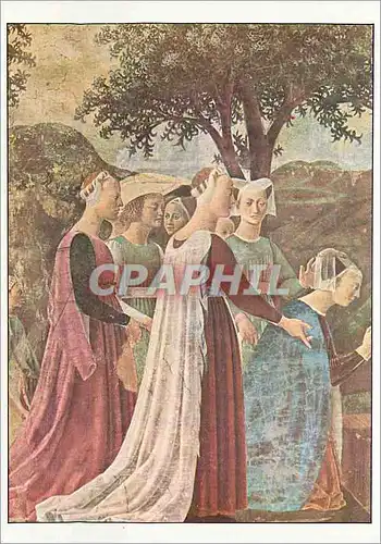 Cartes postales moderne Arrezo Eglise Saint Francois Piero Della Francesca Visite de la Reine de Saba au Roi Salomon
