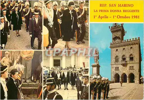 Cartes postales moderne Rep San Marino la Prima Donna Reggente Militaria