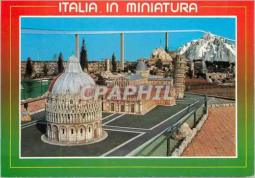 Cartes postales moderne Italia in Miniatura Pisa la Baptistere Place des Miracles la Tour Penchee