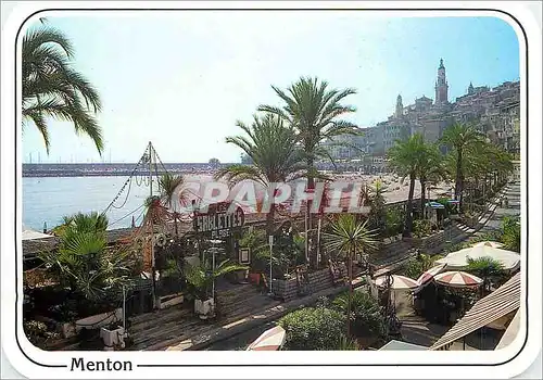 Cartes postales moderne Menton Reflets de la Cote d'Azur la Plage des Sablettes