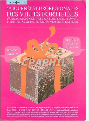 Cartes postales moderne 4es Journees Euroregionales des Villes Fortifiees Vauban Nord Pas de Calais