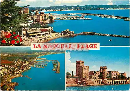 Moderne Karte La Napoule Cote d'Azur French Riviera le Nouveau Port la Plage le Chateau