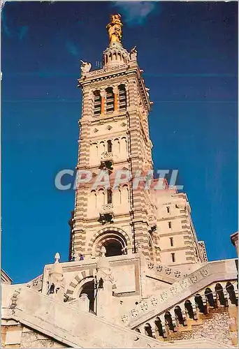 Cartes postales moderne Marseille Le Carrefour du Monde Basilique Notre Dame de la Garde