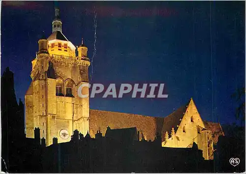 Cartes postales moderne Dole (Jura) La Franche Comte Pittoresque La Basilique Illuminee