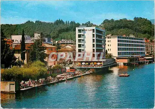 Moderne Karte Hotel du Lac Seehof Lugano Paradiso Fram C Kneschaurek