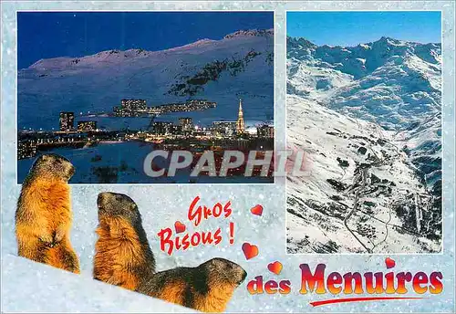Moderne Karte Les Menuires Alt 1850 3200 m Savoie France Station des 3 Vallees Le Clocher Architecte Yves Depr