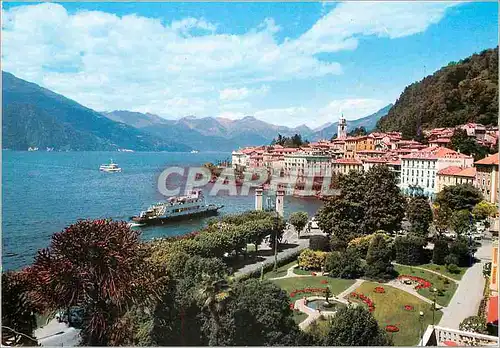 Moderne Karte Bellagio (Lac de Come) Vue Generale Bateau