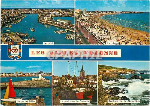Cartes postales moderne Les Sables d'Olonne (Vendee) Le port La plage La petite jetee Pironneire Bateaux