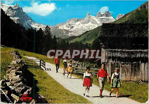Cartes postales moderne Austria Gauertal Montafon Voralberg Drei Turme 2830 m und Sulzfluh 2817 m Folklore