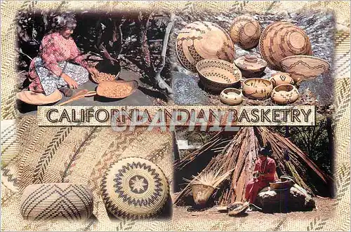 Cartes postales moderne California Indian Basketry California Indian Basket Weavers are Recognized the World over for th