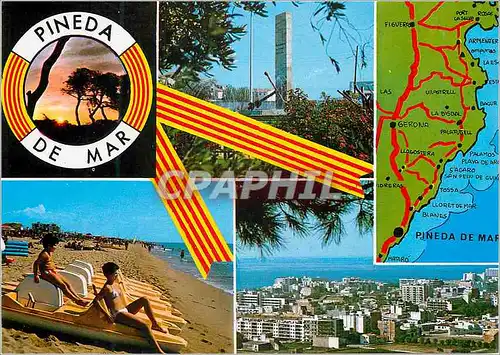 Cartes postales moderne Salutations de Pineda de Mar