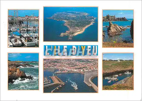 Cartes postales moderne L'Ile d'yeu (Vendee) Vues Panoramiques aeriennes de l'Ile Vieux Chateau XI XVe S Port de la Meul