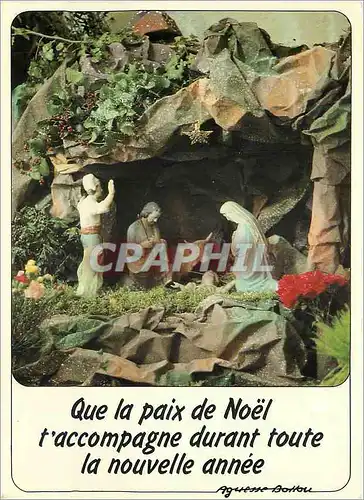 Moderne Karte Creche de la Provence que la Paix de Noel l'Accompagne durant toute la Nouvelle Annee