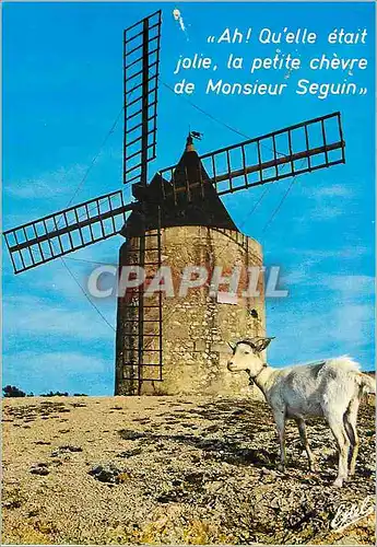 Moderne Karte Fontvieille (Bouches du Rhone) en Provence le Moulin de Daudet et la Petite Chevre de l'Histoire