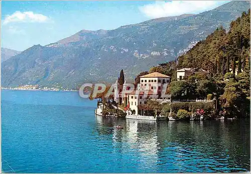 Moderne Karte Punta Balbianello Lac de Come vue Aerienne