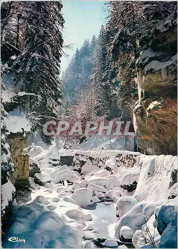 Cartes postales moderne Route dans les Gorges Neige et Soleil