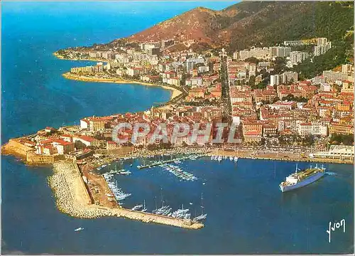 Cartes postales moderne Ajaccio la Corse Oasis de Beaute Couleurs et Lumiere de France vue Generale de la Ville Bateau