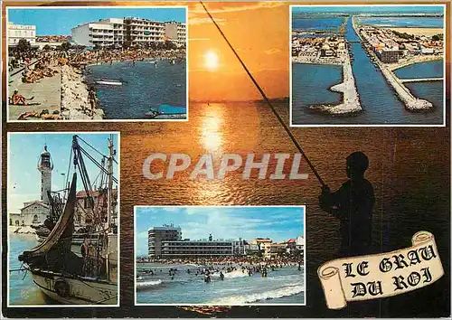 Cartes postales moderne Le Grau du Roi (Gard) Souvenirs de ce Charmant Port Peche sur le Vidourle et Agreable Station Ba