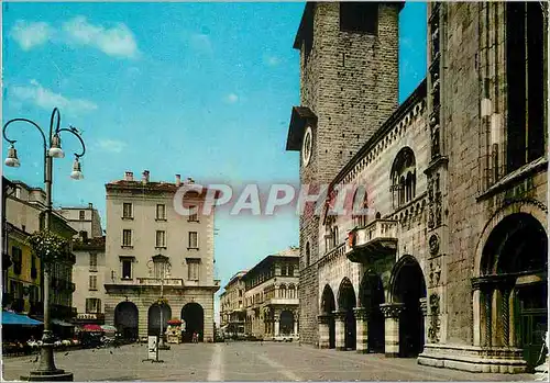 Moderne Karte Como le Dome le Broletto et la Tour Municipale