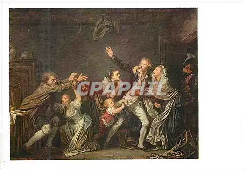Cartes postales moderne Musee du Louvre (Ecole Francaise) Jean Baptiste Greuze (1725 1805) la Malediction Paternelle
