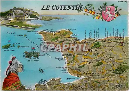 Cartes postales moderne Le Contentin Caen Mont Sain tMichel Licorne Folklore