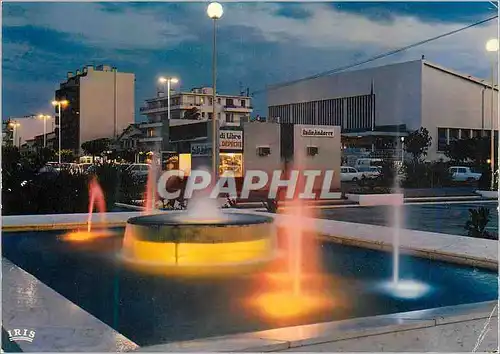 Moderne Karte Canet Plage Plage Radieuse le Bassin du Casino vu de Nuit