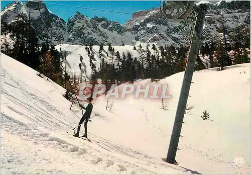 Cartes postales moderne Ceillac (H A) Altitude 1640m Teleski Sainte Anne Pistes dans les Melezes