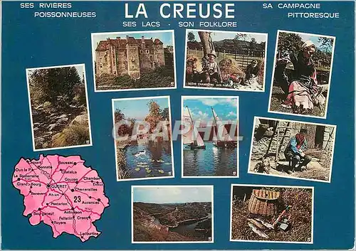 Cartes postales moderne Panorama sur la Creuse Bateaux Folklore