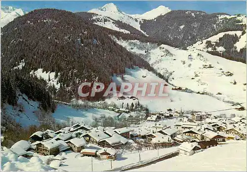 Moderne Karte Areches (Alt 1080m) En savoie Massif du Beaufortain le Village sous la Neige