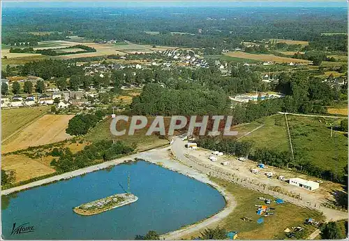 Cartes postales moderne Nouan le Fuzelier (Loir et Cher) en Sologne l'Etang Communal le Camping et la Piscine