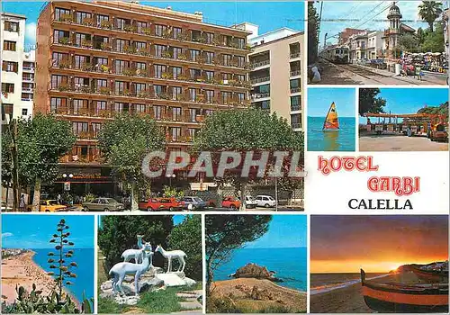 Cartes postales moderne Calella (Barcelona Espana) Costa del Maresme Hotel de Las Rocas Hotel Garbi Tramway