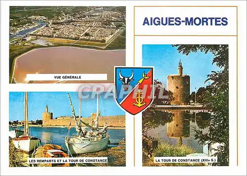 Moderne Karte Aigues Mortes (Gard) Couleurs et Lumiere de France Bateau