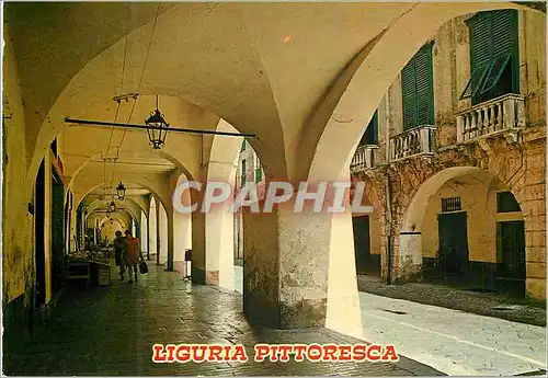 Moderne Karte Liguria Pittoresca Ancient Porticoes